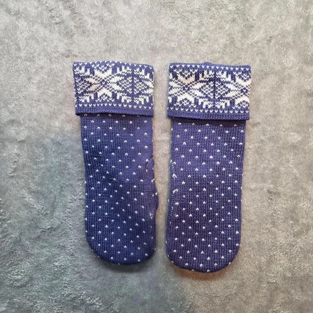 Norlender Knitwear Mittens Womens One Size Blue Wool Fair Isle Knit Norway